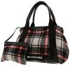 Shopping bag Balenciaga  Navy cabas in tela con stampa nera grigia e rossa e pelle nera - 00pp thumbnail