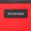 Balenciaga  Navy cabas shopping bag  in black, grey and red printed canvas  and black leather - Detail D2 thumbnail