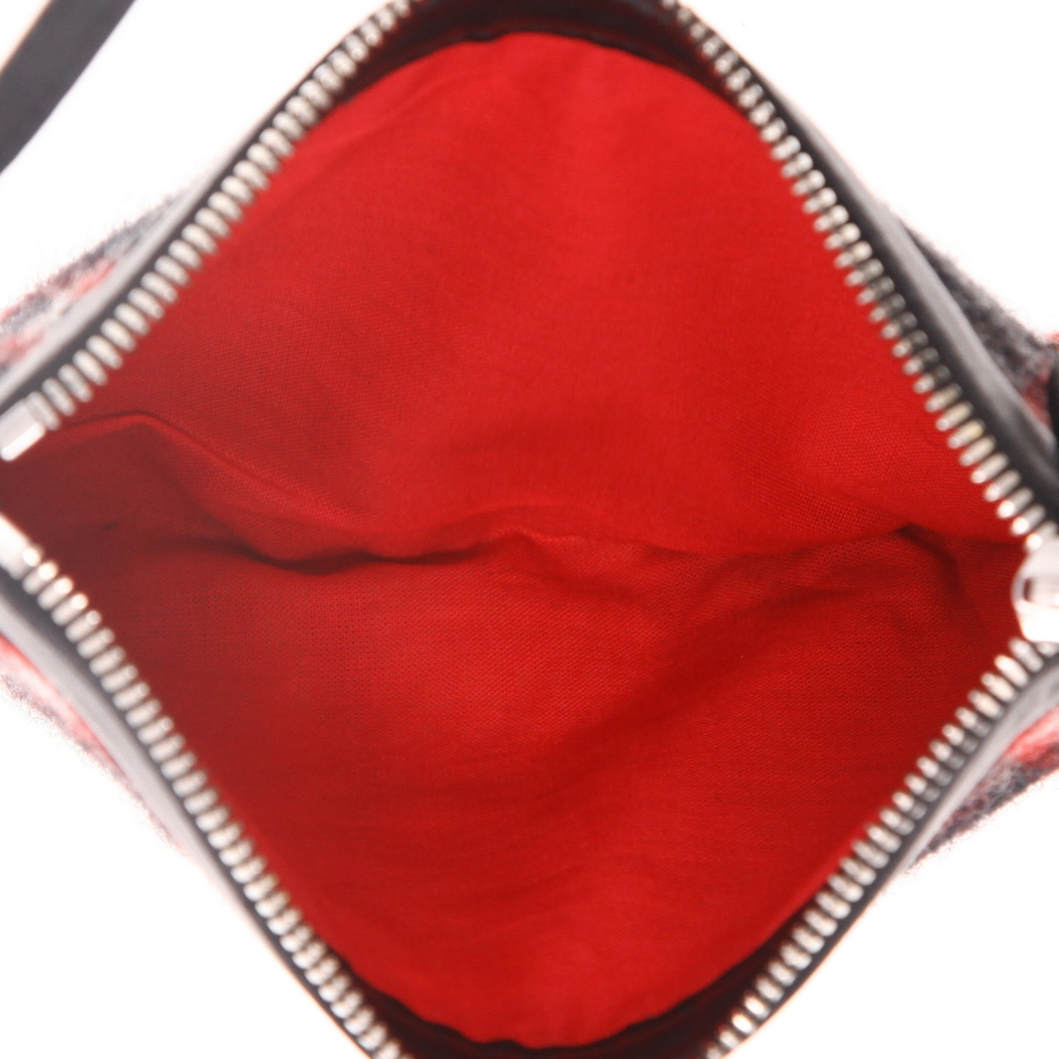 Shopping bag Balenciaga  Navy cabas in tela con stampa nera grigia e rossa e pelle nera - Detail D4