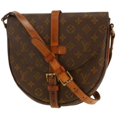 Louis Vuitton  Chantilly shoulder bag  in brown monogram canvas  and natural leather