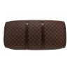 Louis Vuitton  Keepall 50 travel bag  in ebene damier canvas  and brown leather - Detail D4 thumbnail