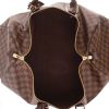 Louis Vuitton  Keepall 50 travel bag  in ebene damier canvas  and brown leather - Detail D7 thumbnail