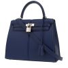 Bolso de mano Hermès  Kelly 25 cm Padded en cuero swift azul Zafiro - 00pp thumbnail