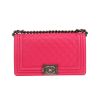 Chanel  Boy shoulder bag  in pink quilted leather - 360 thumbnail