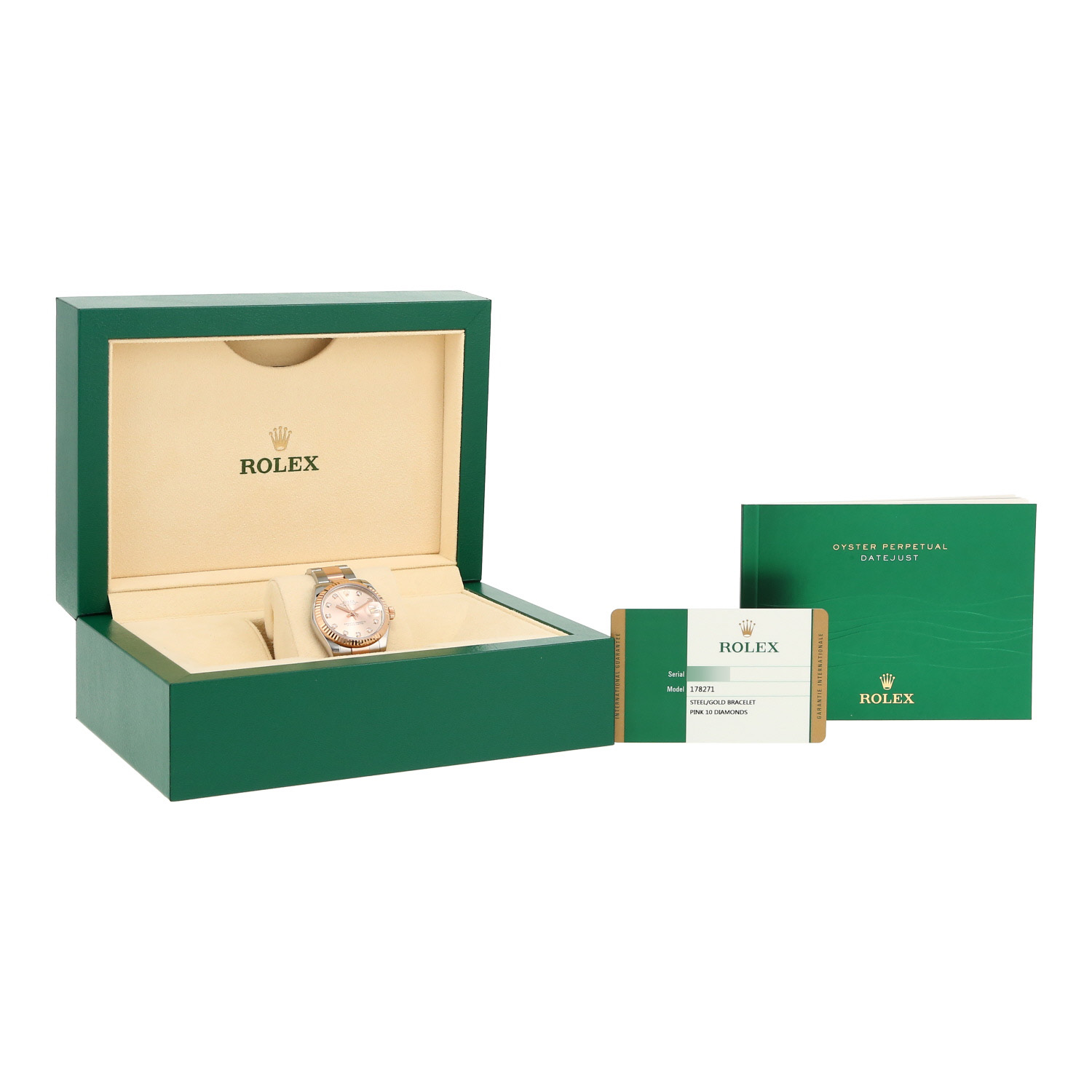 Montre Rolex Datejust Lady en or et acier Ref: Rolex - 178271  Vers 2014 - Detail D2