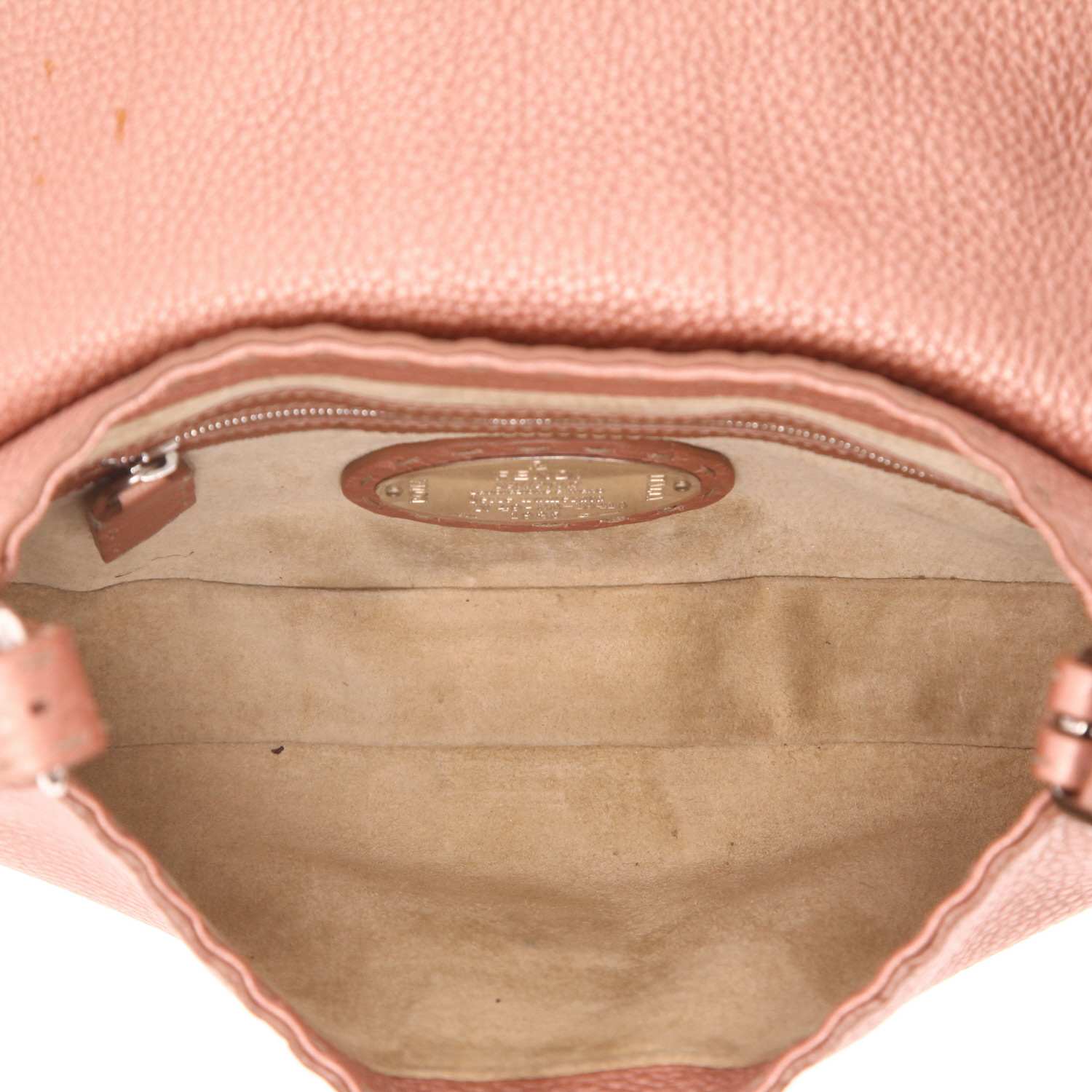 Fendi  Selleria handbag  in pink leather - Detail D3