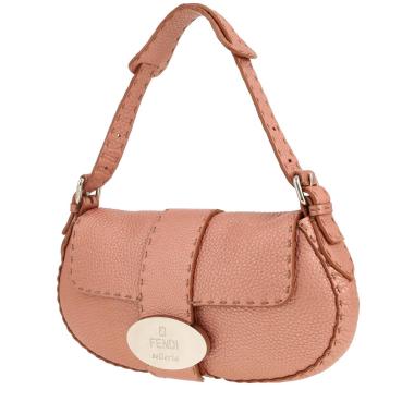 Bolso de mano Fendi  Selleria en cuero rosa