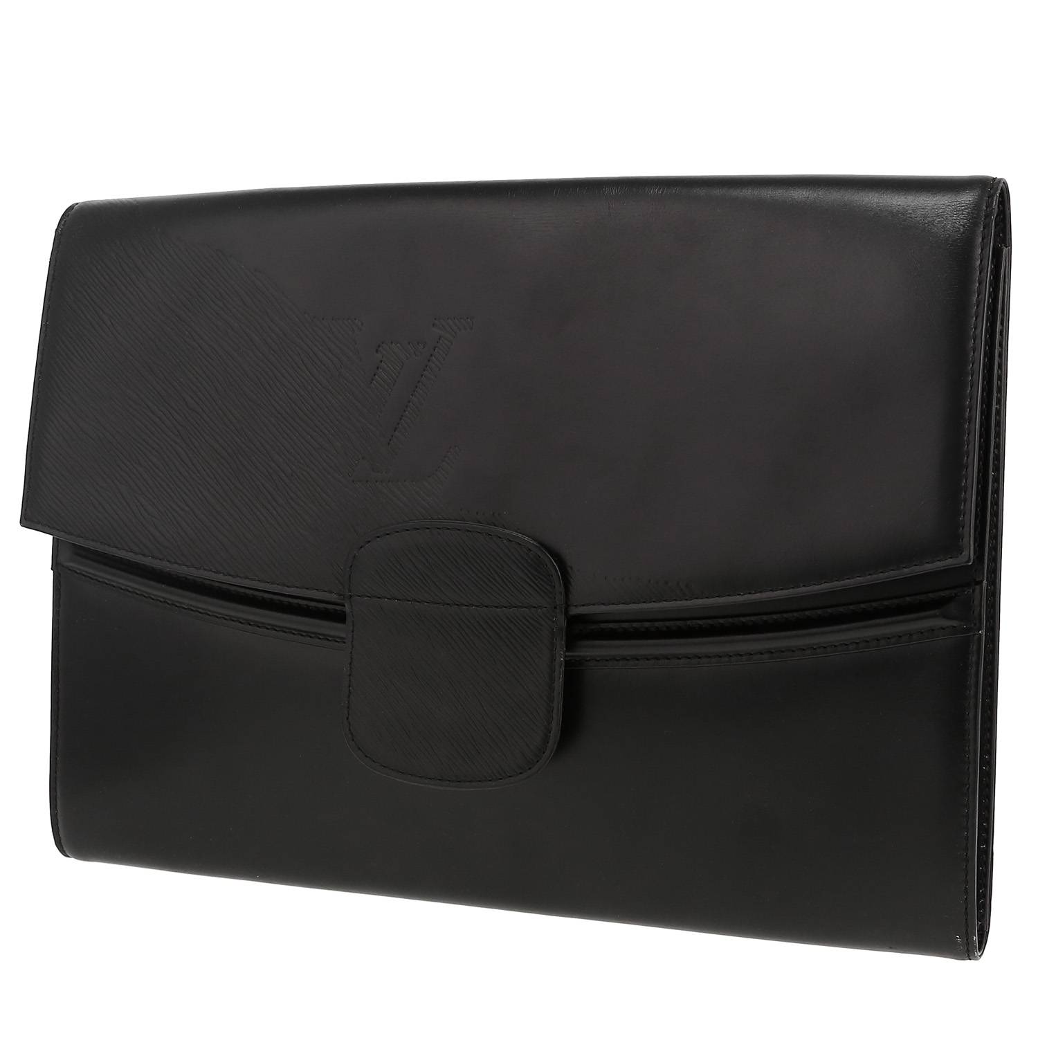Louis Vuitton briefcase in black epi leather