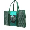 Goyard  Villette shopping bag  in green Goyard canvas  and green leather - 00pp thumbnail