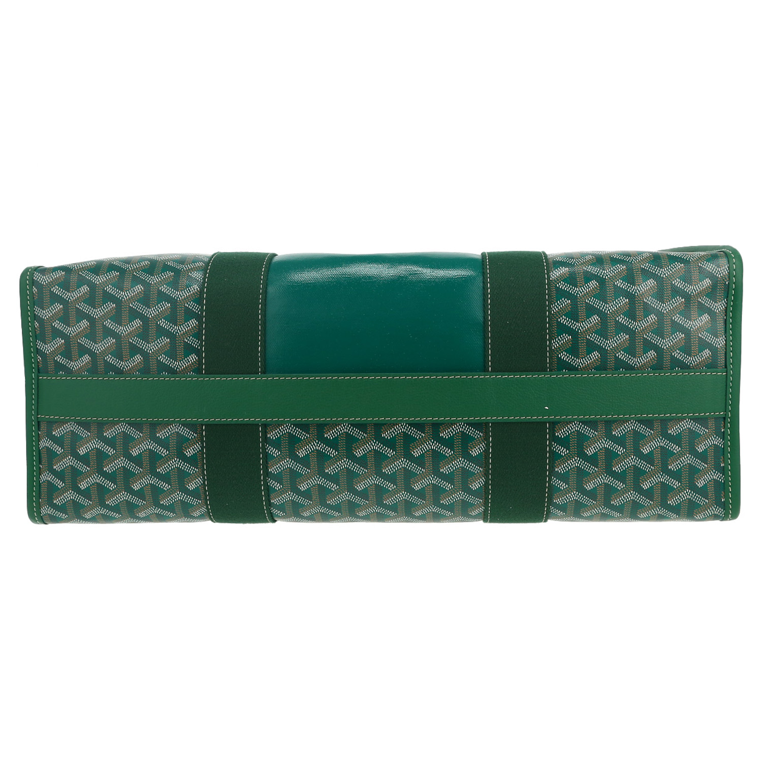 Shopping bag Goyard  Villette in tela Goyardine verde e pelle verde - Detail D1
