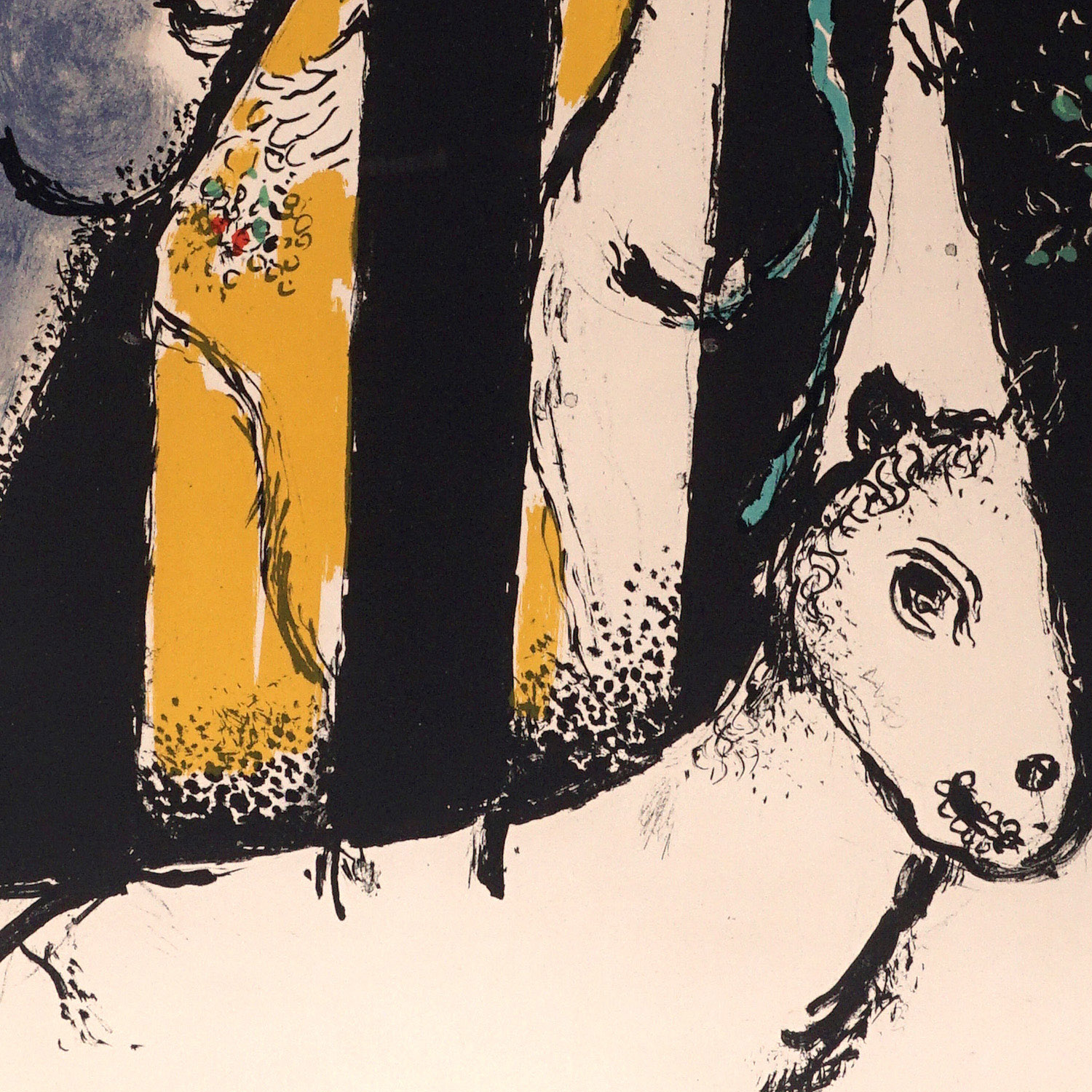 Marc Chagall (1887-1985), Le profil bleu - 1972 - Detail D2