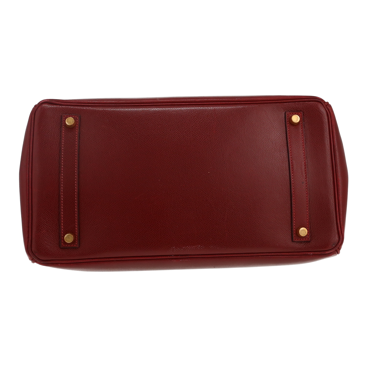 Hermès  Birkin 35 cm handbag  in burgundy Courchevel leather - Detail D1