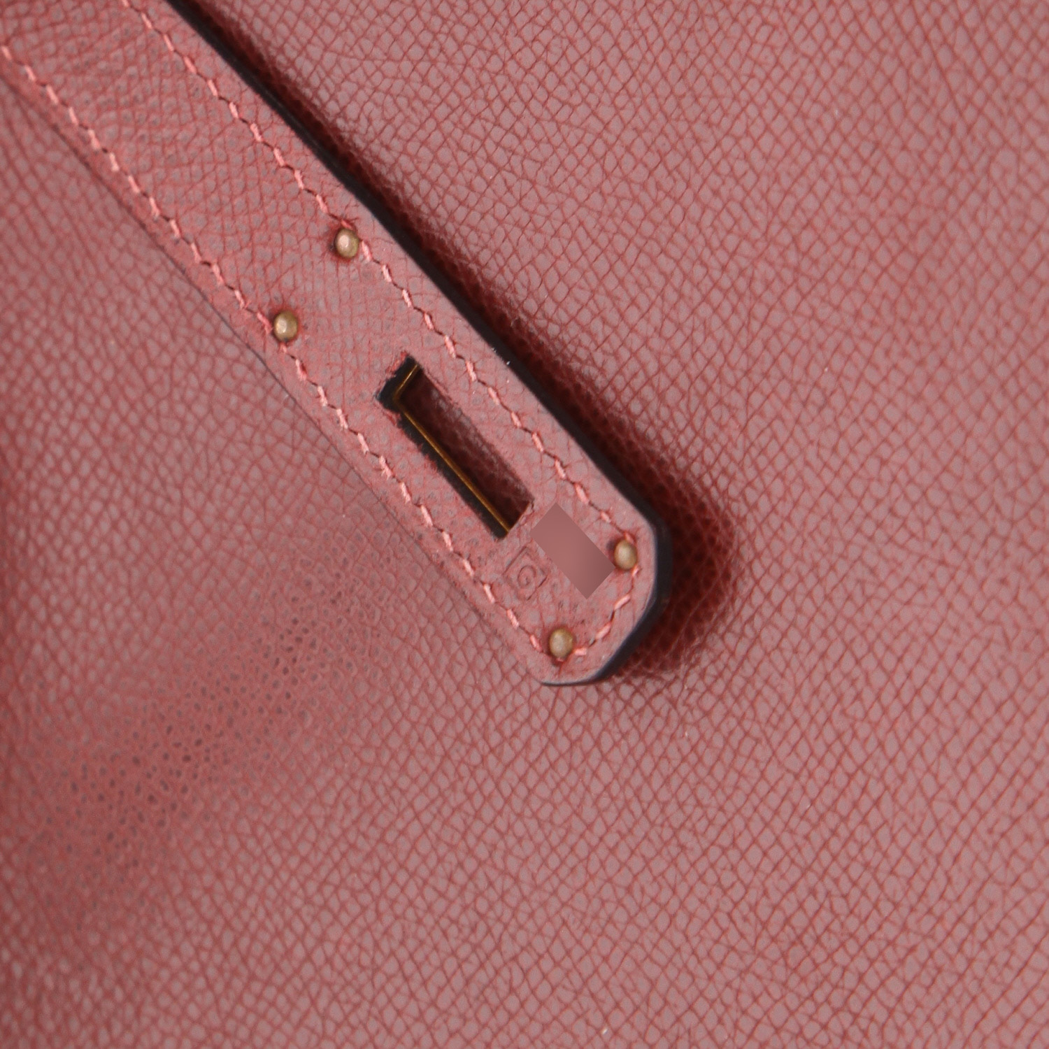 Borsa Hermès  Birkin 35 cm in pelle Courchevel bordeaux - Detail D4