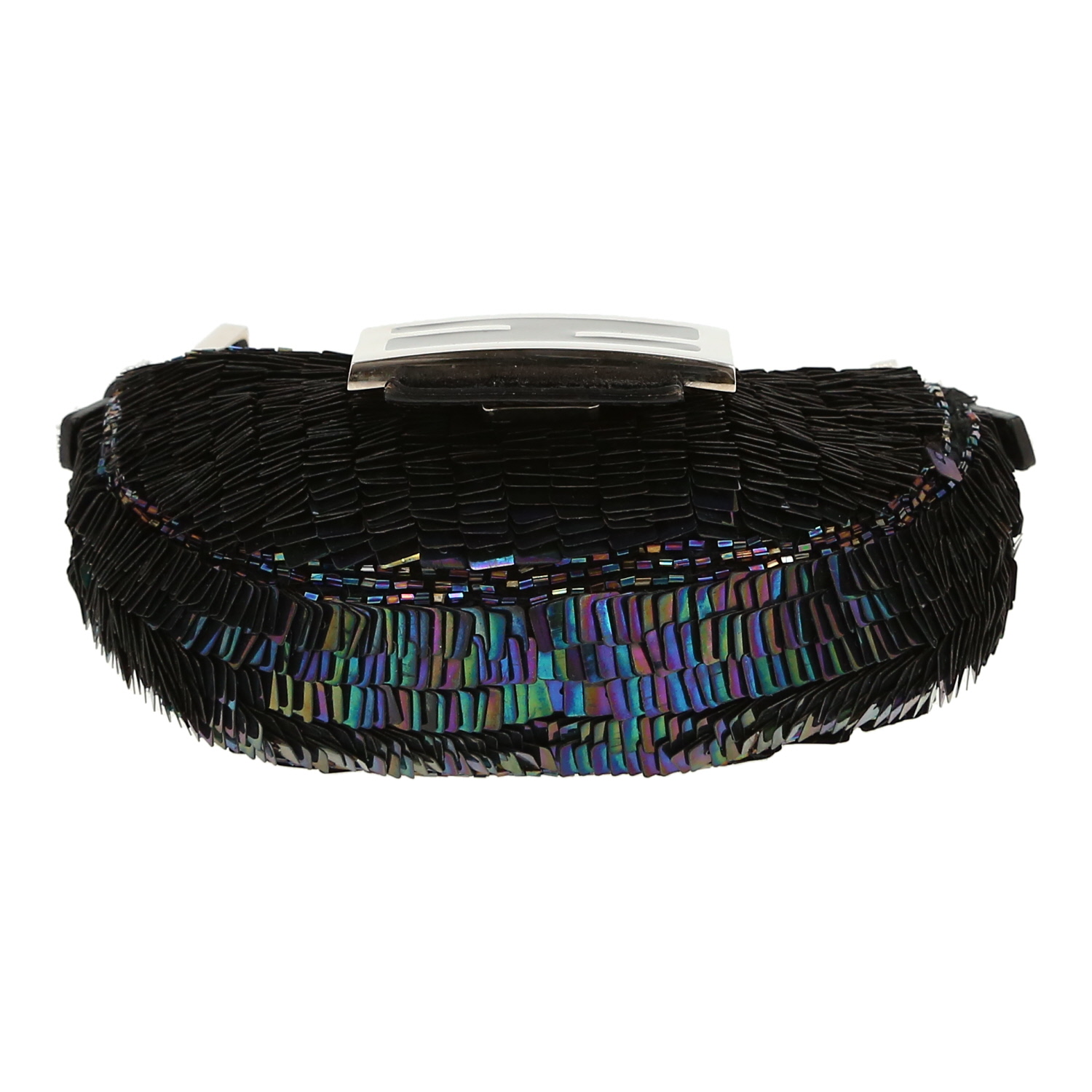 Bolso de mano Fendi   mini  en lona negra - Detail D1