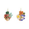 Dior Diorette earrings in yellow gold, enamel and diamond - 00pp thumbnail