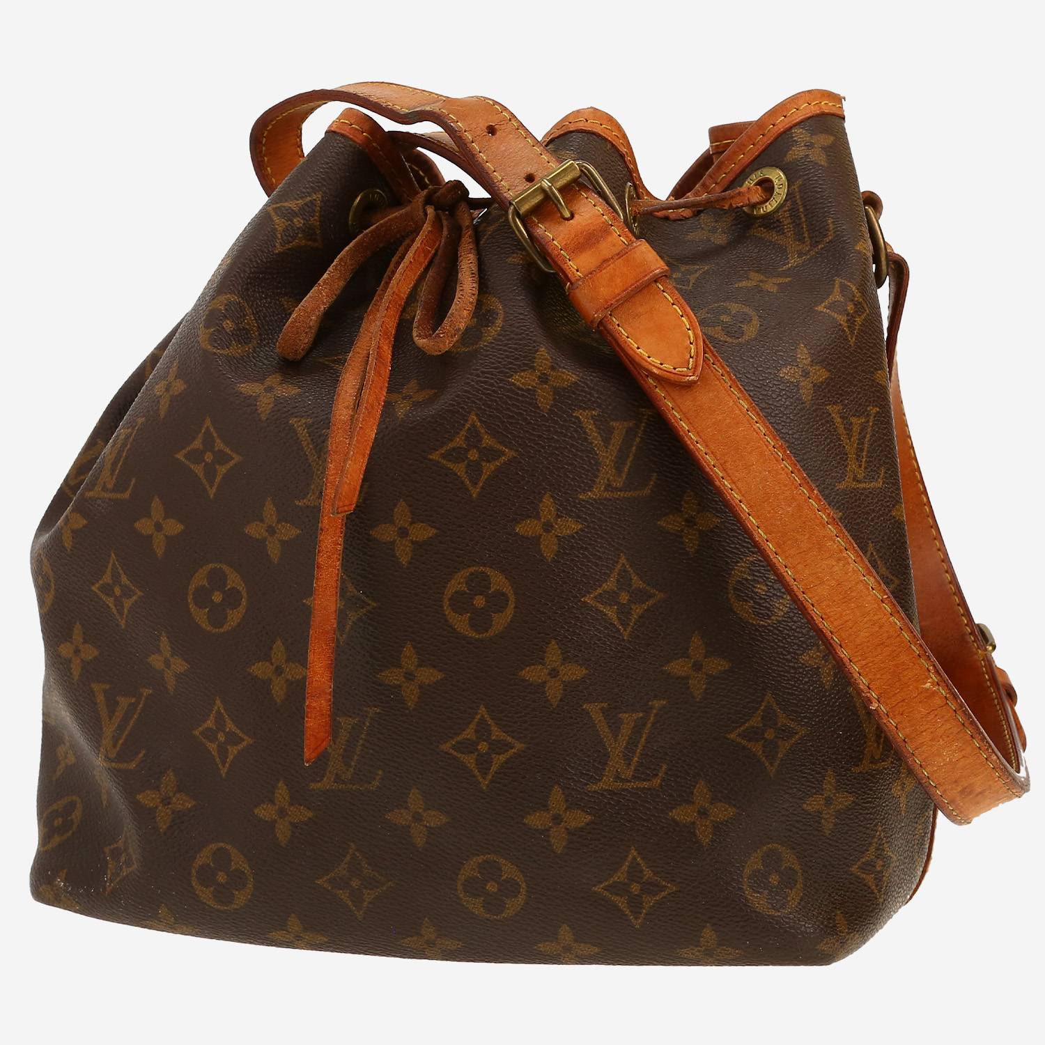 Louis Vuitton  Noé handbag  in brown monogram canvas  and natural leather