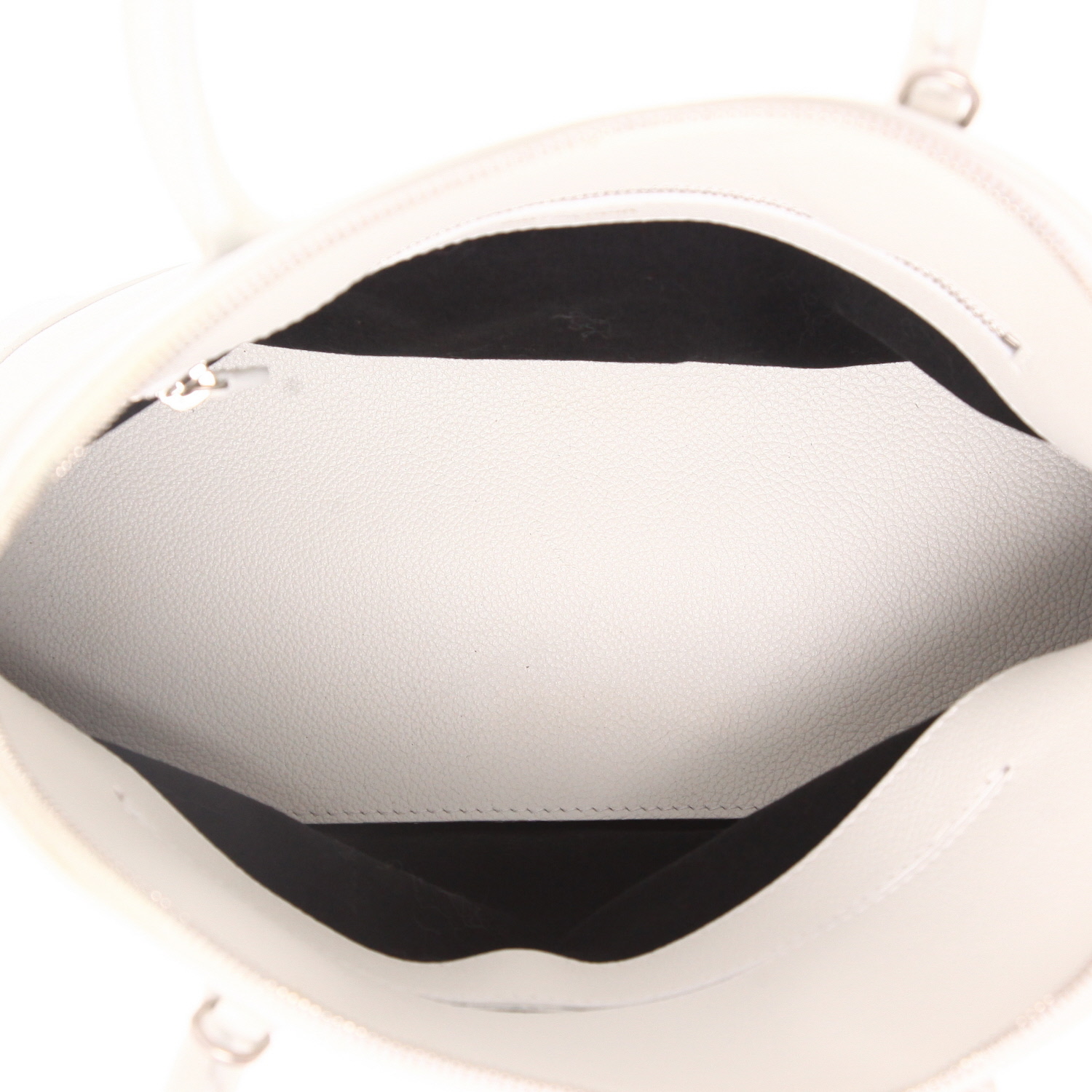 Sac bandoulière Balenciaga  Ville Top Handle en cuir blanc - Detail D3
