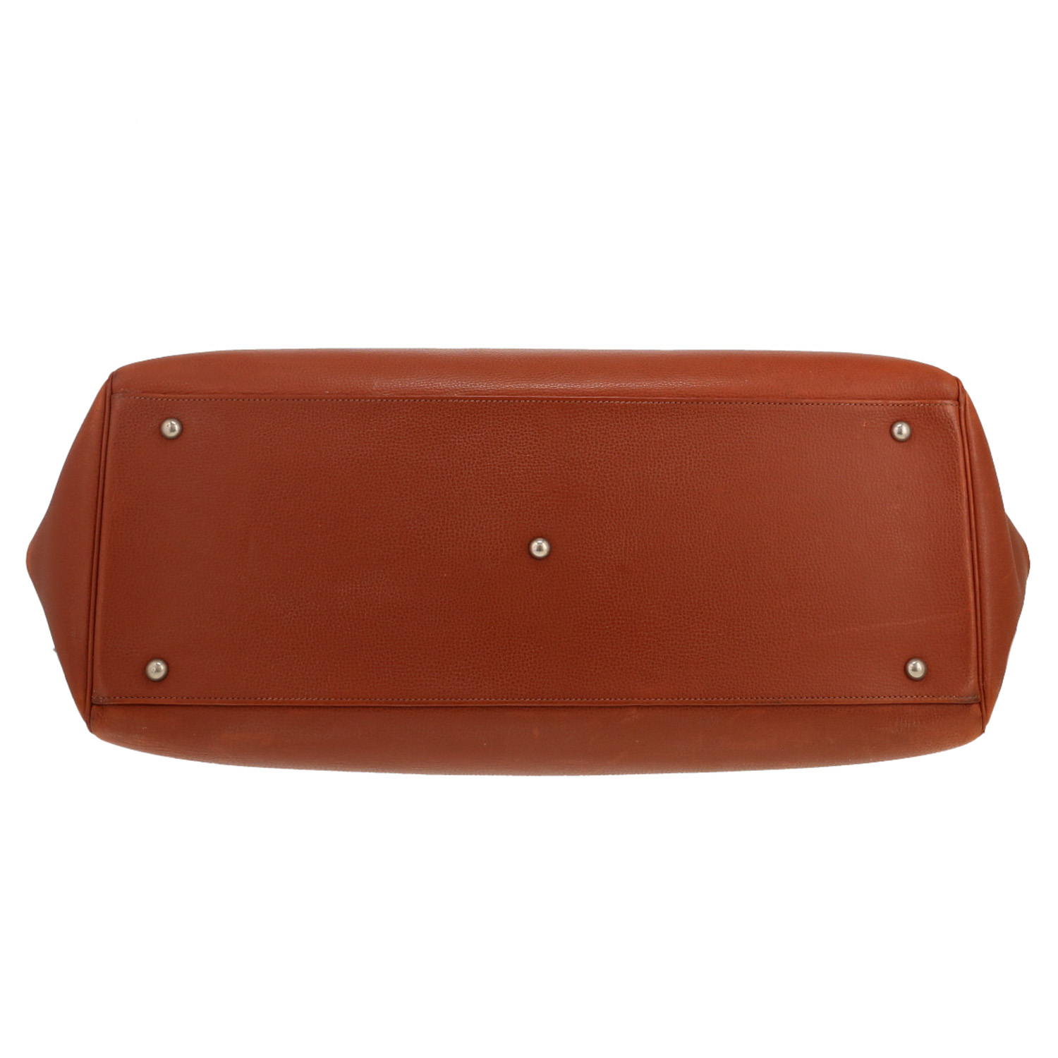 Hermès  Paris-Bombay - Travel Bag travel bag  in brown Evergrain leather - Detail D1