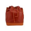 Sac cabas Louis Vuitton  Grand Noé en cuir épi marron et cognac - 360 thumbnail