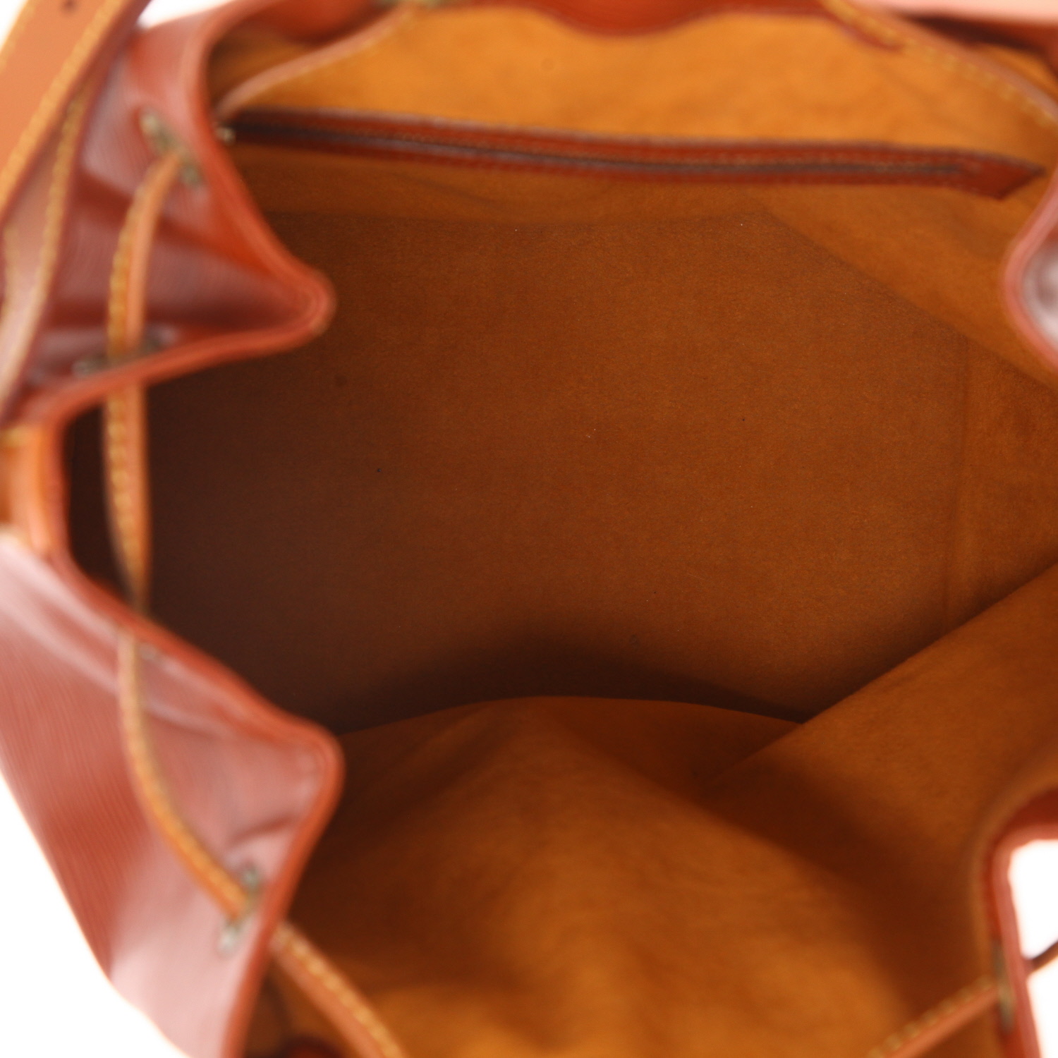 Shopping bag Louis Vuitton  Grand Noé in pelle Epi marrone e color cognac - Detail D3
