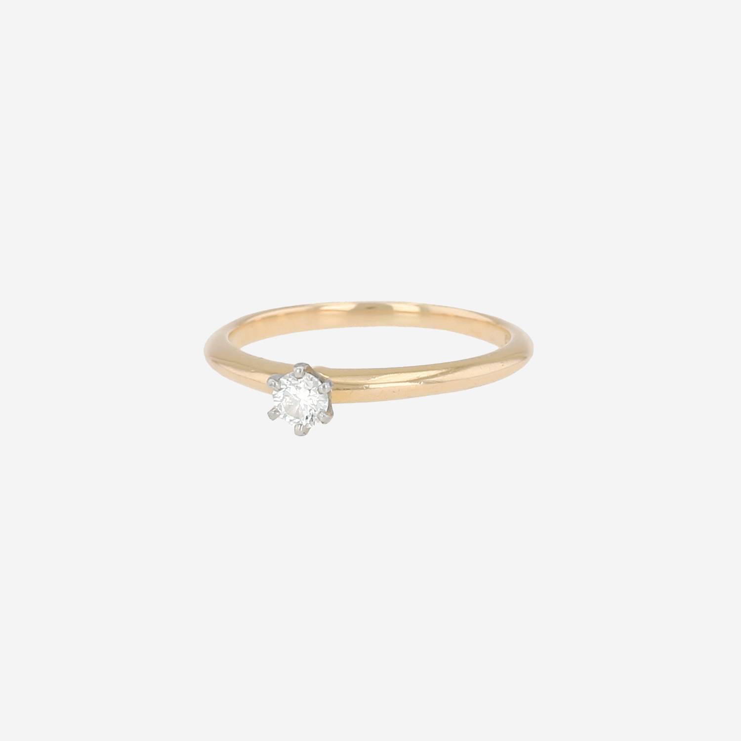 Tiffany 
Co Setting ring in pink gold, platinium and diamond