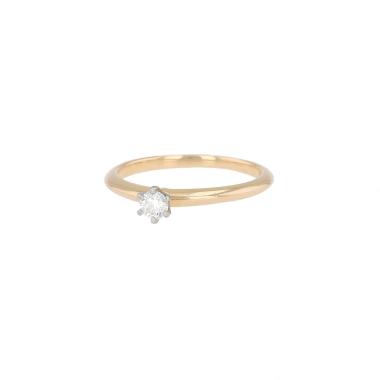 Bague Tiffany & Co Setting en or rose, platine et diamant