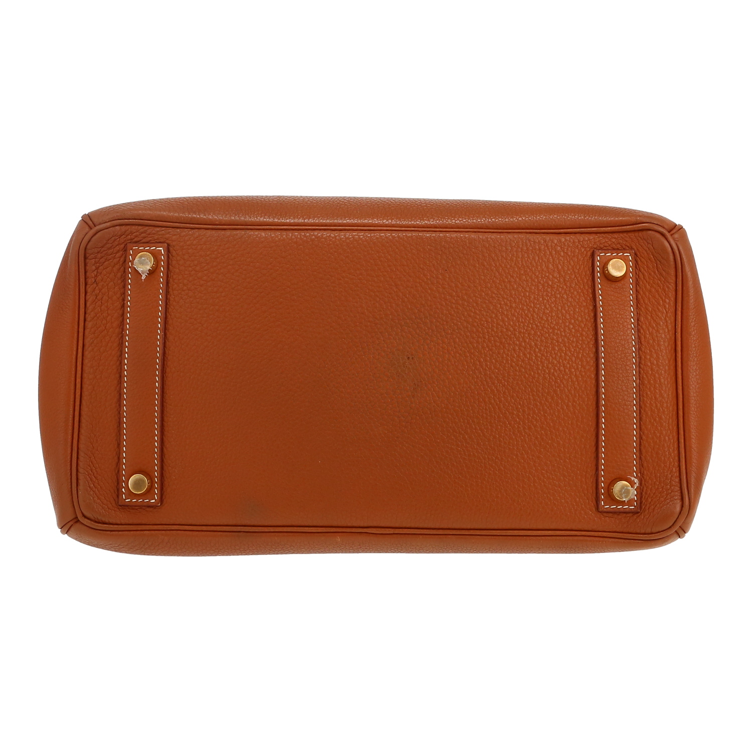 Borsa Hermès  Haut à Courroies in pelle togo gold - Detail D1