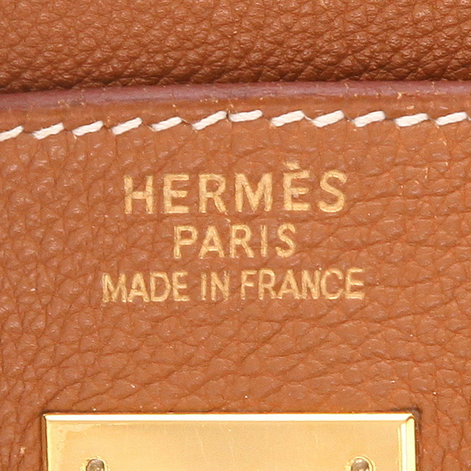 Borsa Hermès  Haut à Courroies in pelle togo gold - Detail D2