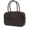 Hermès  Mini Plume handbag  in grey Graphite alligator - 00pp thumbnail