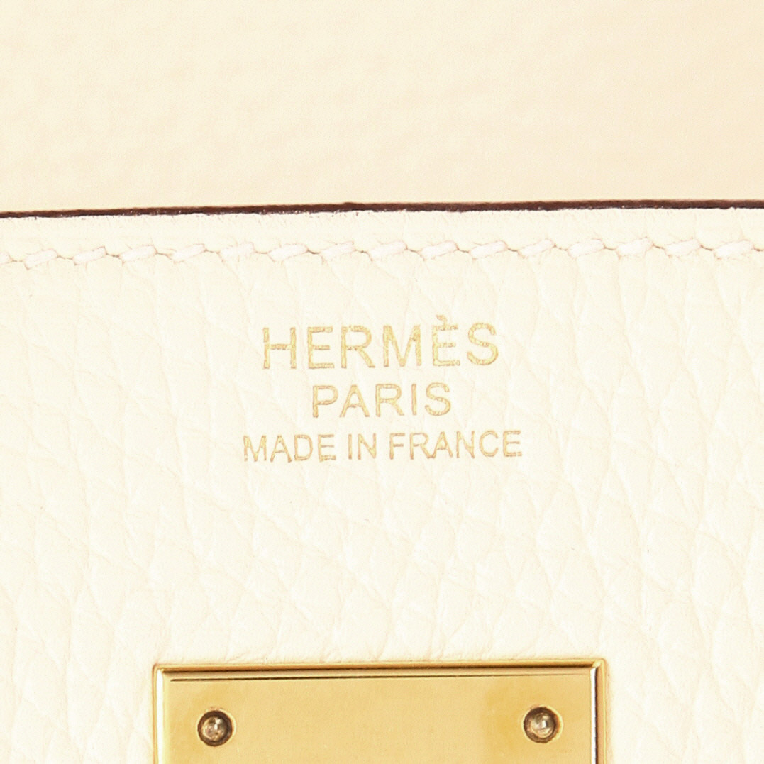 Borsa Hermès  Birkin 30 cm in pelle togo Nata - Detail D2