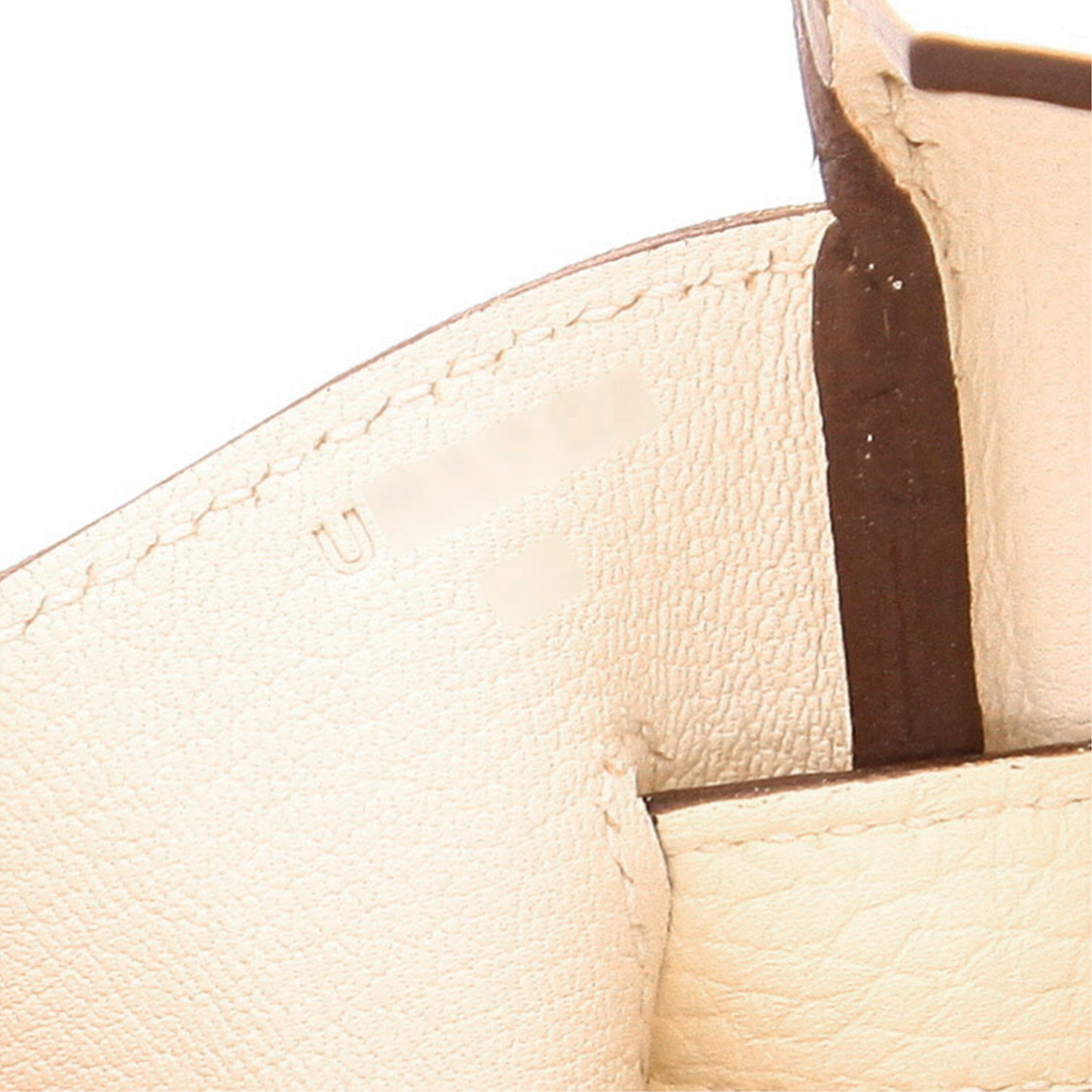 Bolso de mano Hermès  Birkin 30 cm en cuero togo Nata - Detail D4