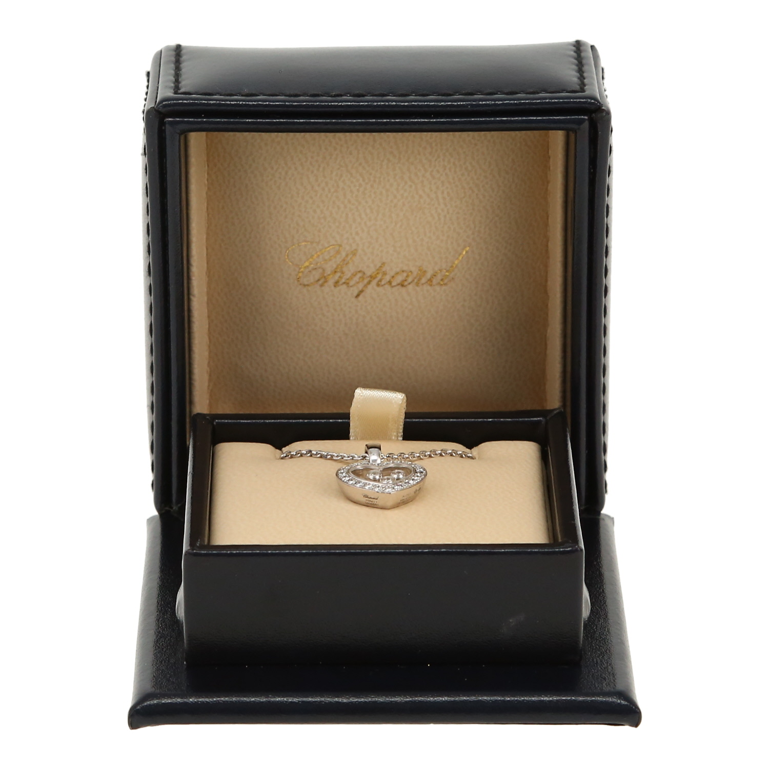 Chopard Happy Diamonds necklace in white gold and diamonds - Detail D2