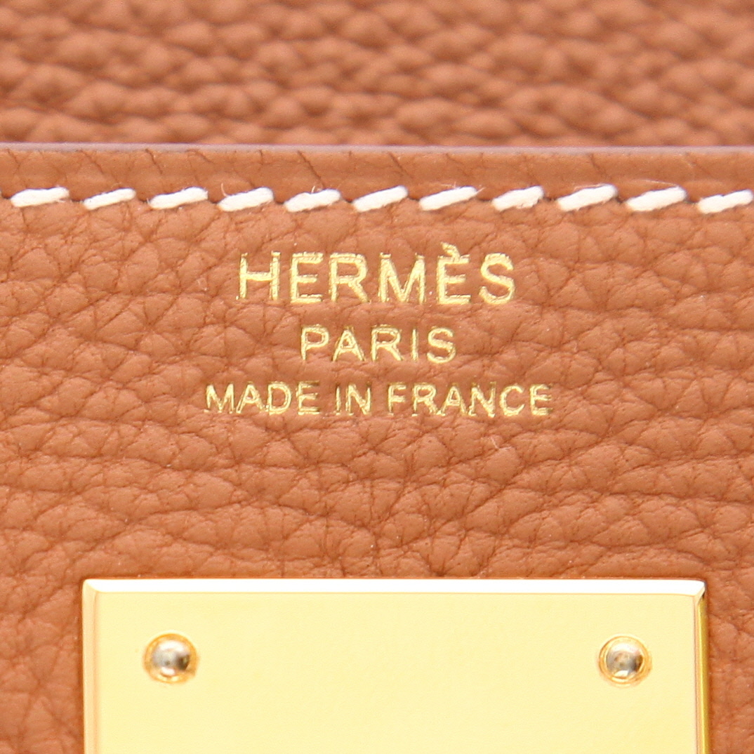 Borsa Hermès  Kelly 32 cm in pelle togo gold - Detail D2