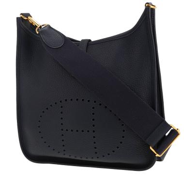 Borsa a tracolla Hermès  Evelyne III in pelle togo Bleu Caban