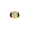 Van Cleef & Arpels   1980's ring in yellow gold, diamonds and ebony - 360 thumbnail