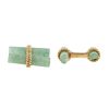 Paire de boutons de manchette Van Cleef & Arpels  en or jaune et quartz aventurine - 00pp thumbnail