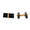 Van Cleef & Arpels   1990's pair of cufflinks in yellow gold, onyx and haematite - 00pp thumbnail