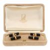 Van Cleef & Arpels   1990's pair of cufflinks in yellow gold, onyx and haematite - Detail D2 thumbnail