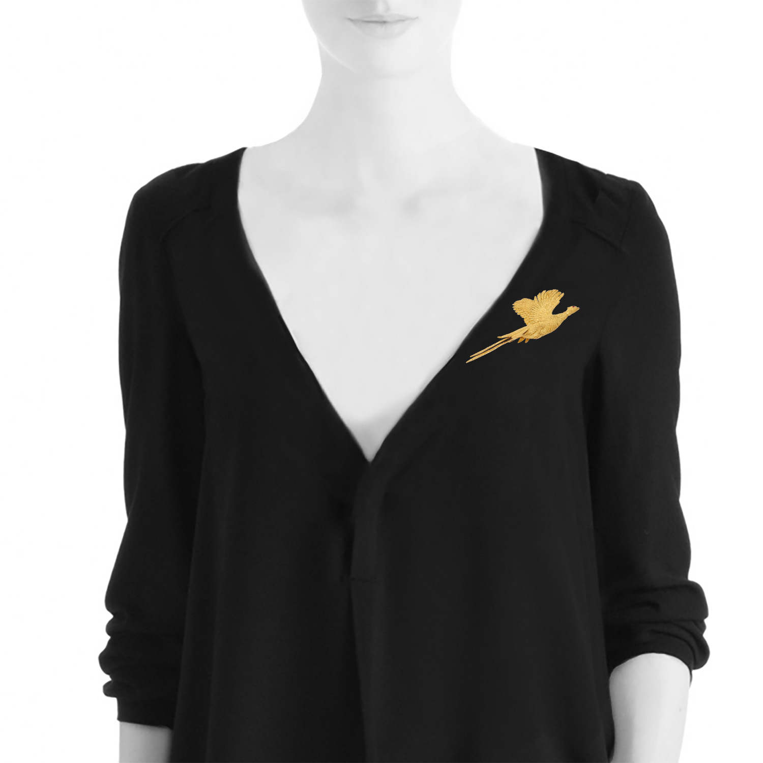 Hermès  brooch in yellow gold - Detail D1