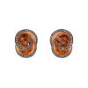 Paire de boucles d'oreilles De Grisogono Chicciolina en or rose et diamants bruns - 00pp thumbnail