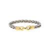 Fred Force 10 bracelet in yellow gold and stainless steel - 360 thumbnail