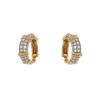 Fred Isaure hoop earrings in yellow gold, platinium and diamonds - 00pp thumbnail