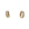 Fred Isaure hoop earrings in yellow gold, platinium and diamonds - 360 thumbnail