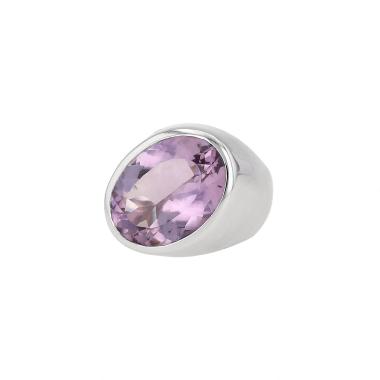 Anello Dinh Van  in oro bianco e ametista