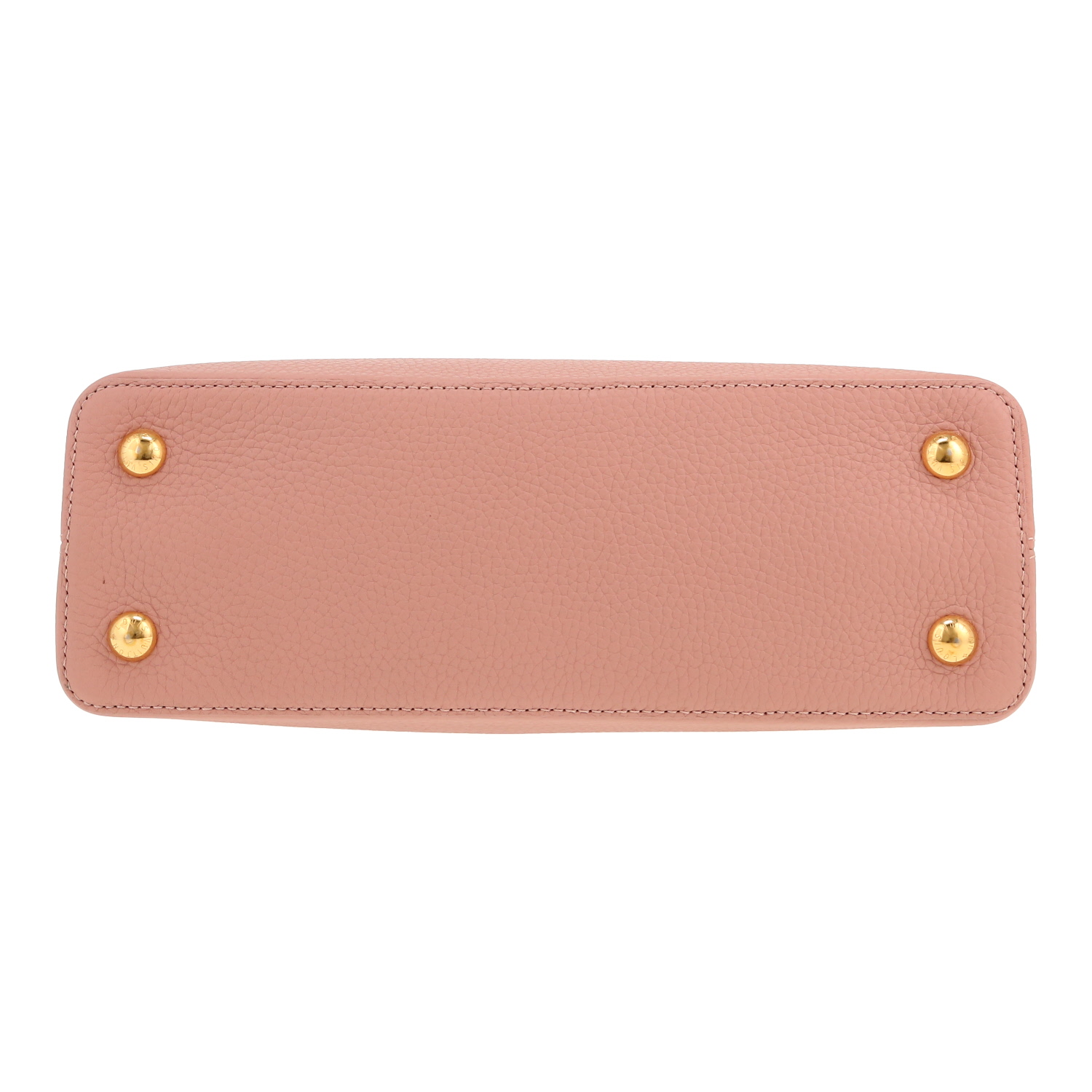 Sac à main Louis Vuitton  Capucines moyen modèle  en cuir taurillon clémence rose - Detail D1