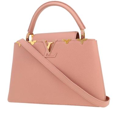 Sac à main Louis Vuitton  Capucines moyen modèle  en cuir taurillon clémence rose