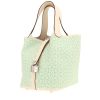 Bolso de mano Hermès  Picotin Lock mini  en cuero swift Nata y verde - 00pp thumbnail