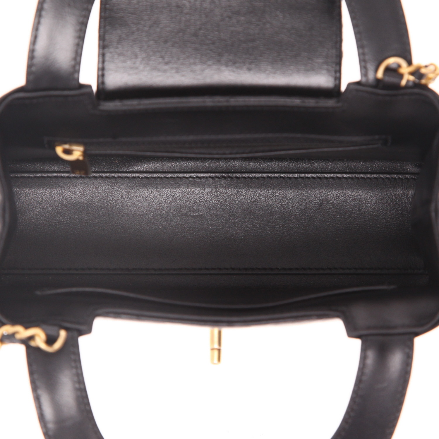Sac bandoulière Chanel  Mini Shopping en cuir matelassé noir - Detail D3