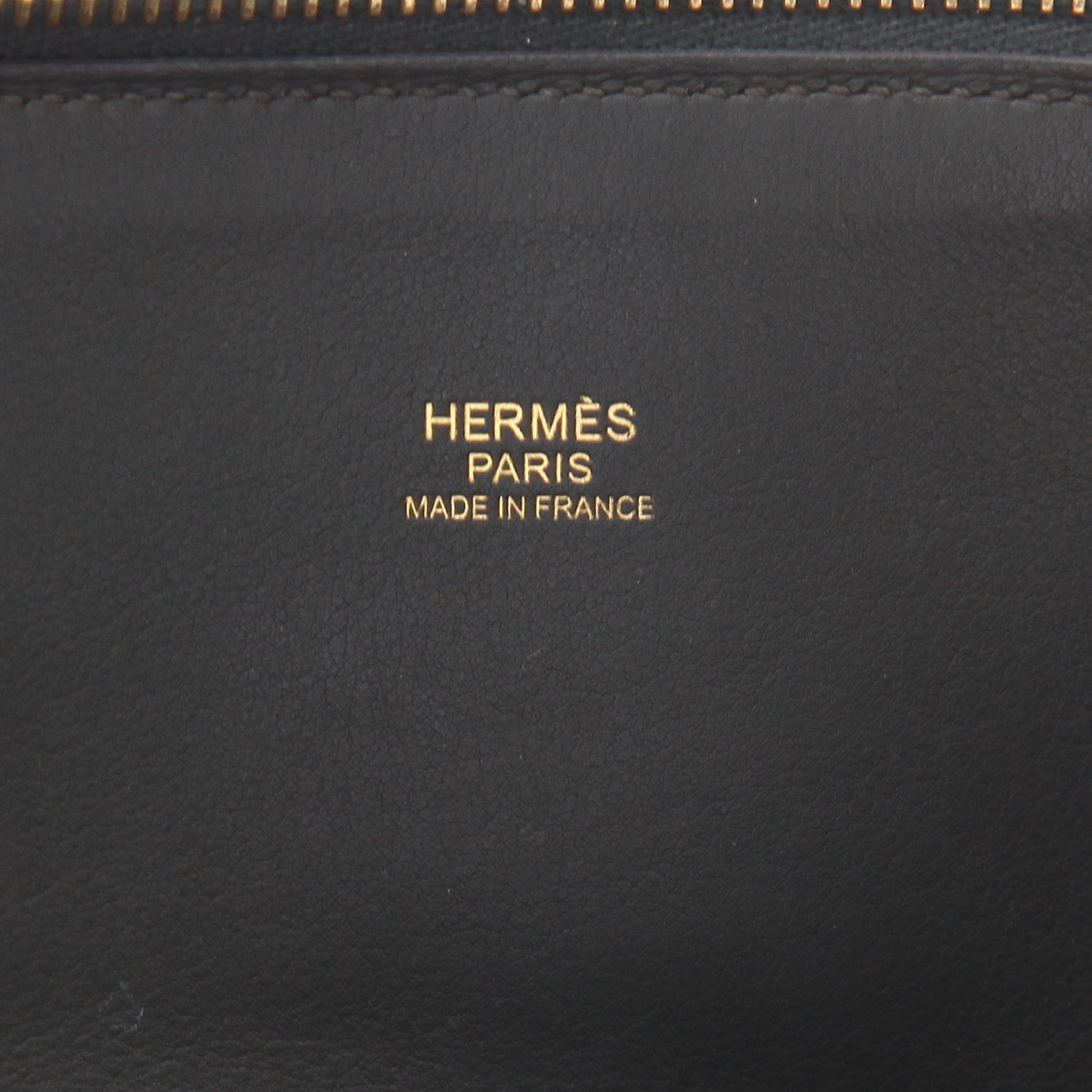 Sac à main Hermès  Bolide 25 cm en cuir Swift vert-foncé - Detail D2