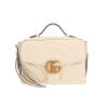 Bolso bandolera Gucci  GG Marmont en cuero acolchado blanco - 360 thumbnail